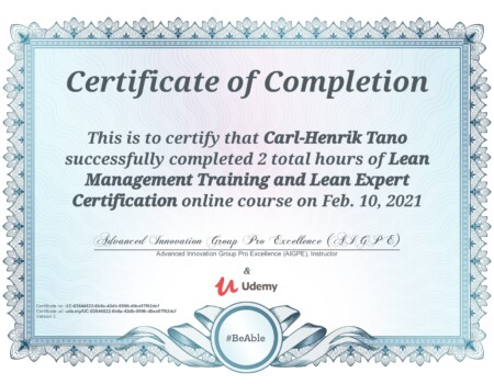 Lean Management Training and Lean Expert Certification